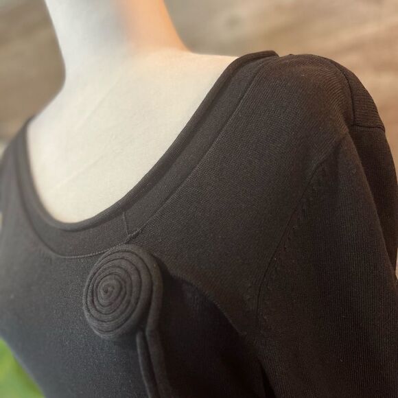 Cyrus silk blend long sleeve black sweater - M - Picture 4 of 8